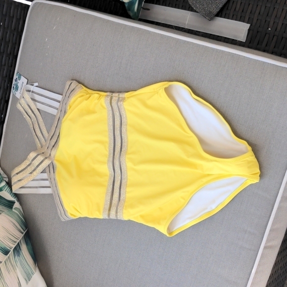 B2PRITY‎ yellow gold one-piece swimsuit New S - Picture 7 of 9